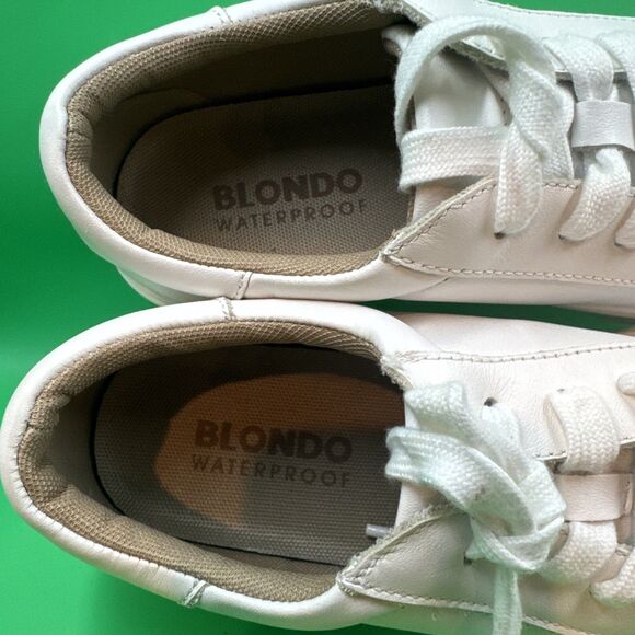 Blondo Womens Venna Leather Waterproof Sneakers Size 8 White NWOB$160 - Picture 6 of 8